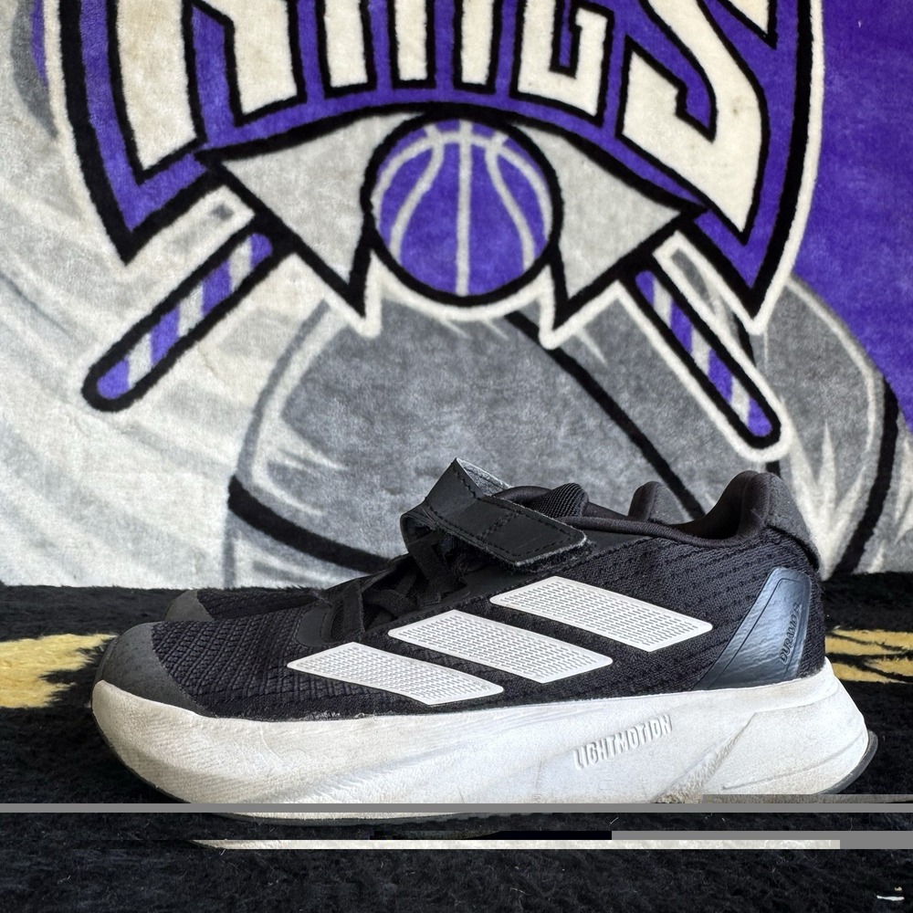 Size 13.5c - Adidas Youth Duramo SL EL Athletic Shoes - Black / White - IG2460